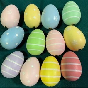 Pastel Decorative Easter Egg Set - Assorted Colors